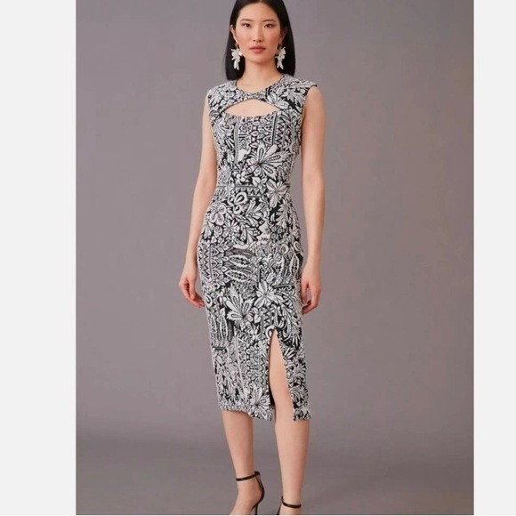 Anthropologie Dresses & Skirts - Anthropologie Women's Size Large Jacquard Cut-Out Midi Dress